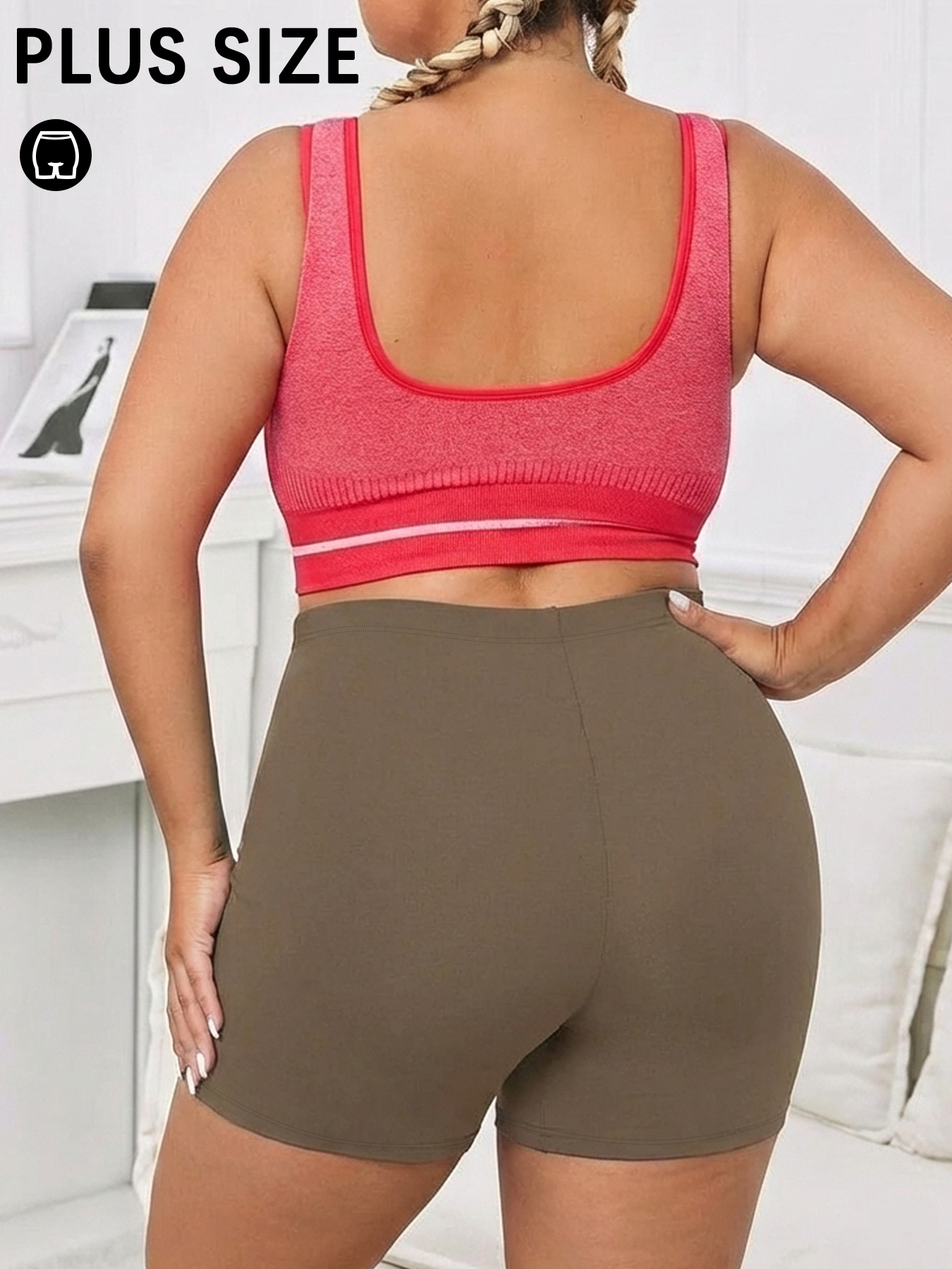 Yoga Fitness Plus - Plus Size Women's High Elastic Biker
