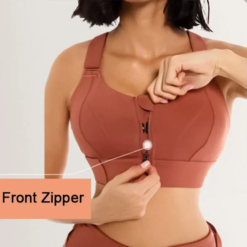 Front Zipper Women Sports Bra  – обзор и цена Yoga Fitness Plus