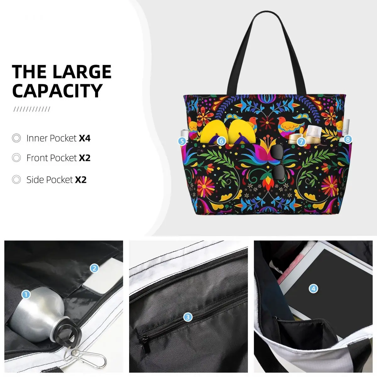 Mexican Flowers And Birds Beac – обзор и цена Yoga Fitness Tote
