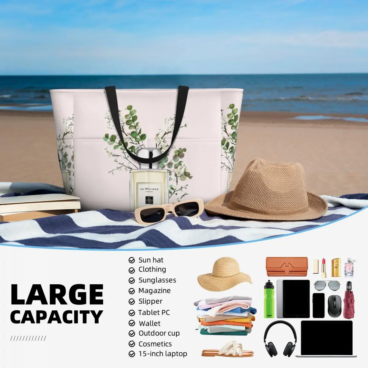 Jo Malon Beach Tote Bag Sport  – обзор и цена Yoga Fitness Tote