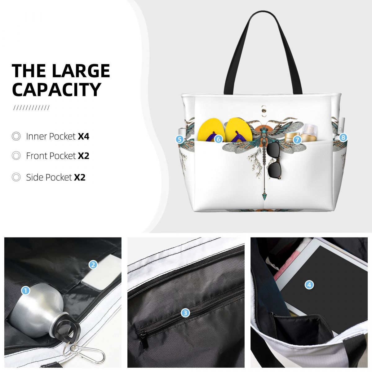 Dragon Fly Tattoo Beach Tote B – обзор и цена Yoga Fitness Tote